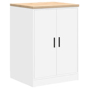 Armadietto da Garage Bianco 60x51x85 cm Legno Massello di Pino CFW4800652