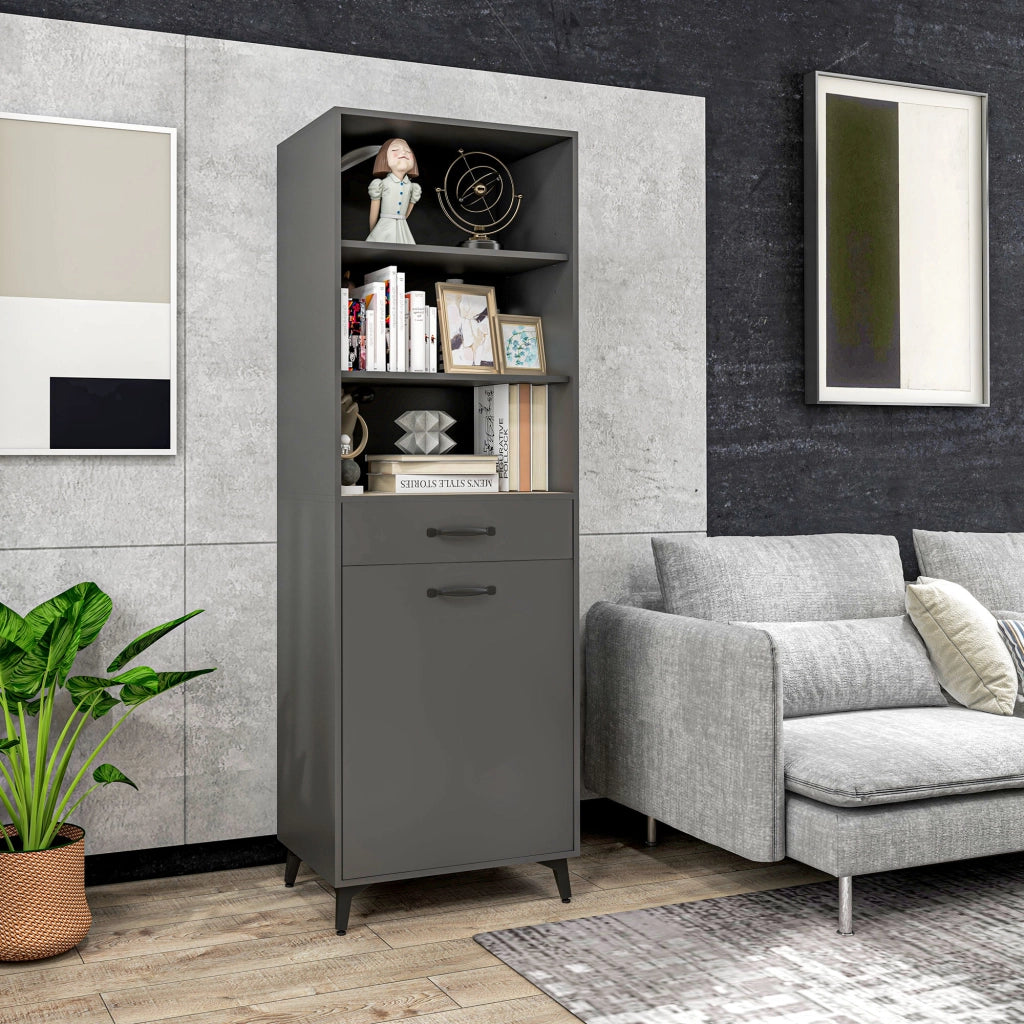 Credenza ¨C zephmum ¨C grigio effetto quercia design industriale