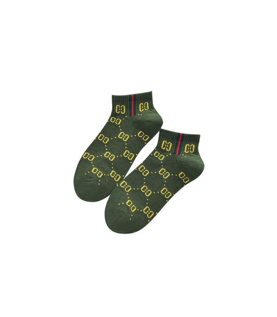 Calzini Bassi in Cotone per Donna e Bambina | Stile Universitario con Motivo Catenine Ricamate | Taglia Unica 34–40 EU