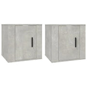 Mobili Porta TV a Parete 2 pz | Armadietto TV | Mobile Porta TV Grigio Cemento 40x34,5x40 cm