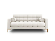 Cosmopolitan Design - Divano "Bali" 2 posti in tessuto strutturato beige chiaro 