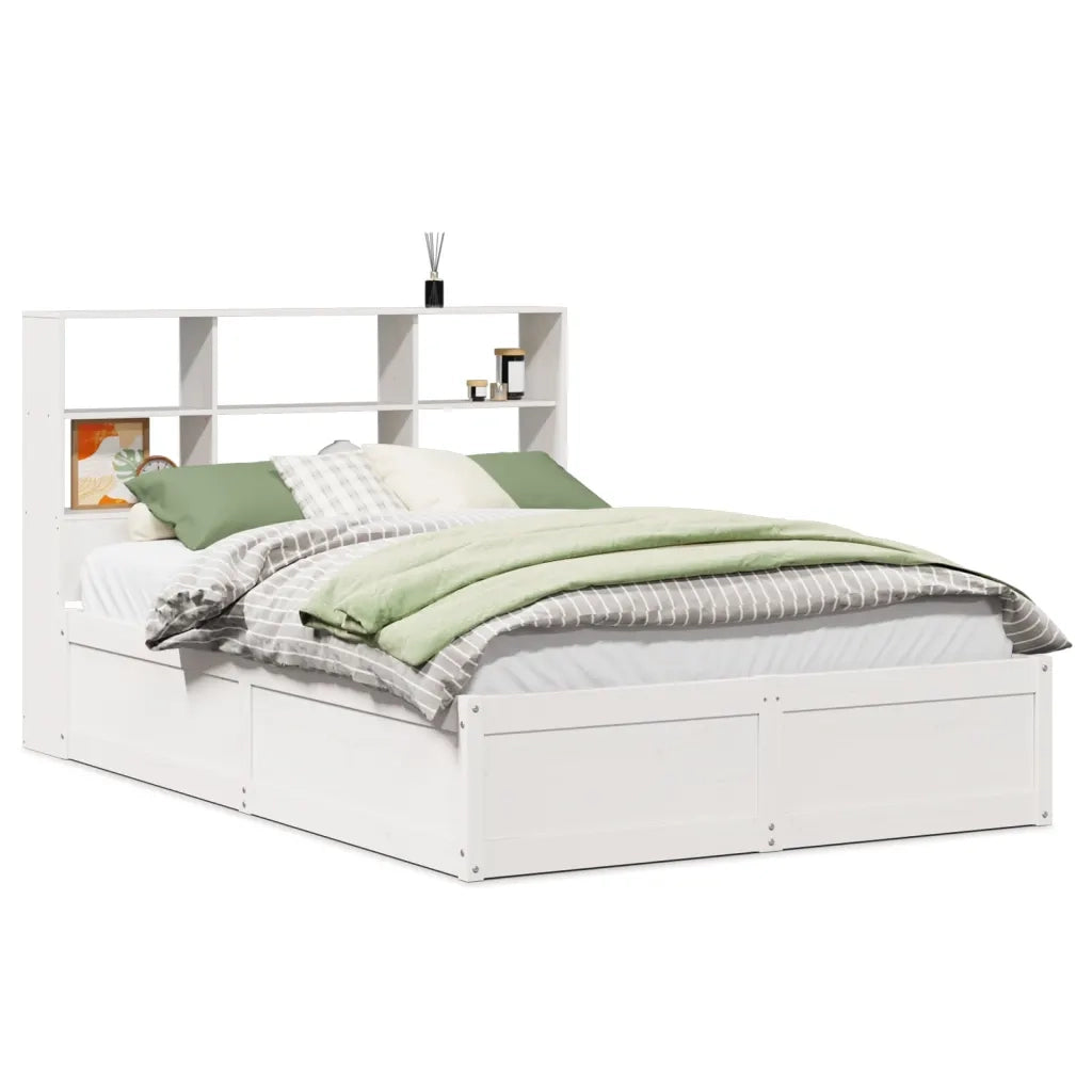 Letto senza Materasso Bianco 140x190 cm Legno Massello di Pino 3323468