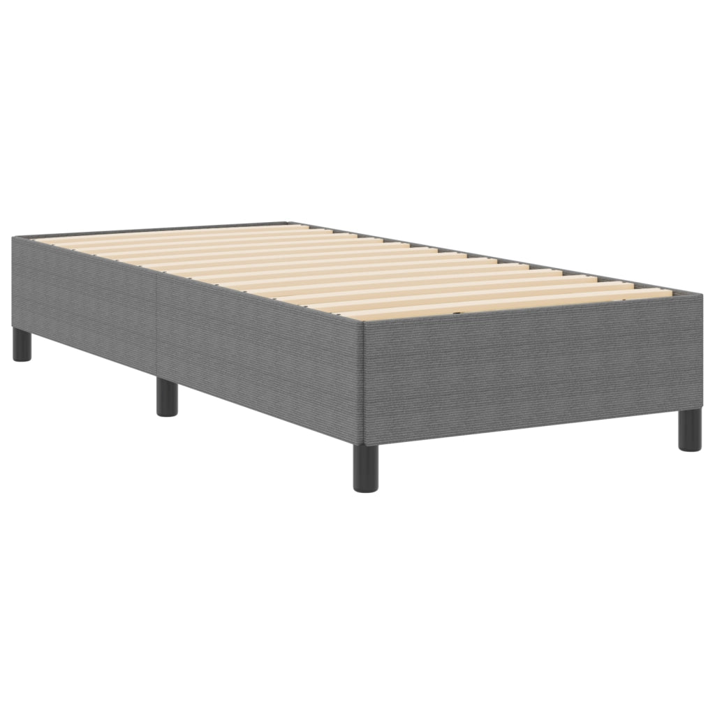 Struttura Letto Grigio Chiaro 90x200 cm in Tessuto Corduroy