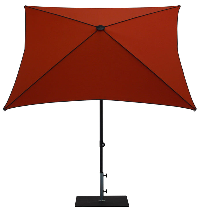 Ombrellone da Giardino 2x2 m Palo Ø38 mm in Alluminio Tessuto Dralon Acrilico Border Terracotta