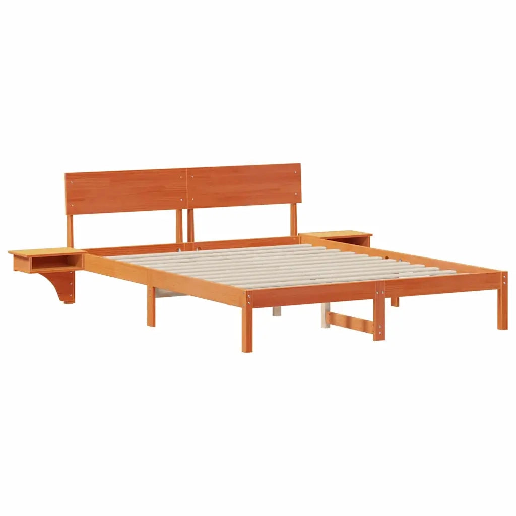 Struttura del letto Marrone cerato 150 x 200 cm Pino massello 873444