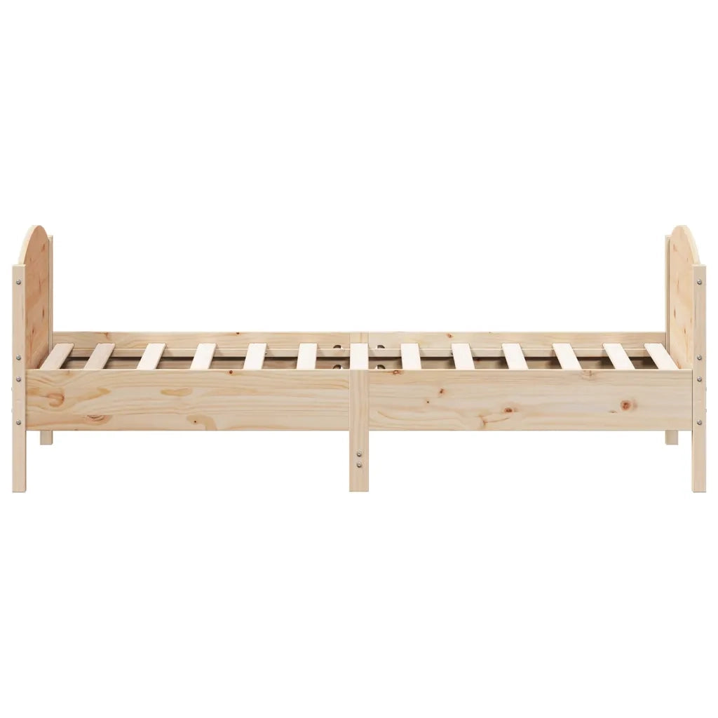 Letto senza Materasso 90x190 cm in Legno Massello di Pino 842570