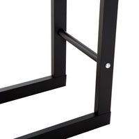 Portalegna Legnaia in Ferro 60x25x100 cm da Interno Max 100Kg  Nero