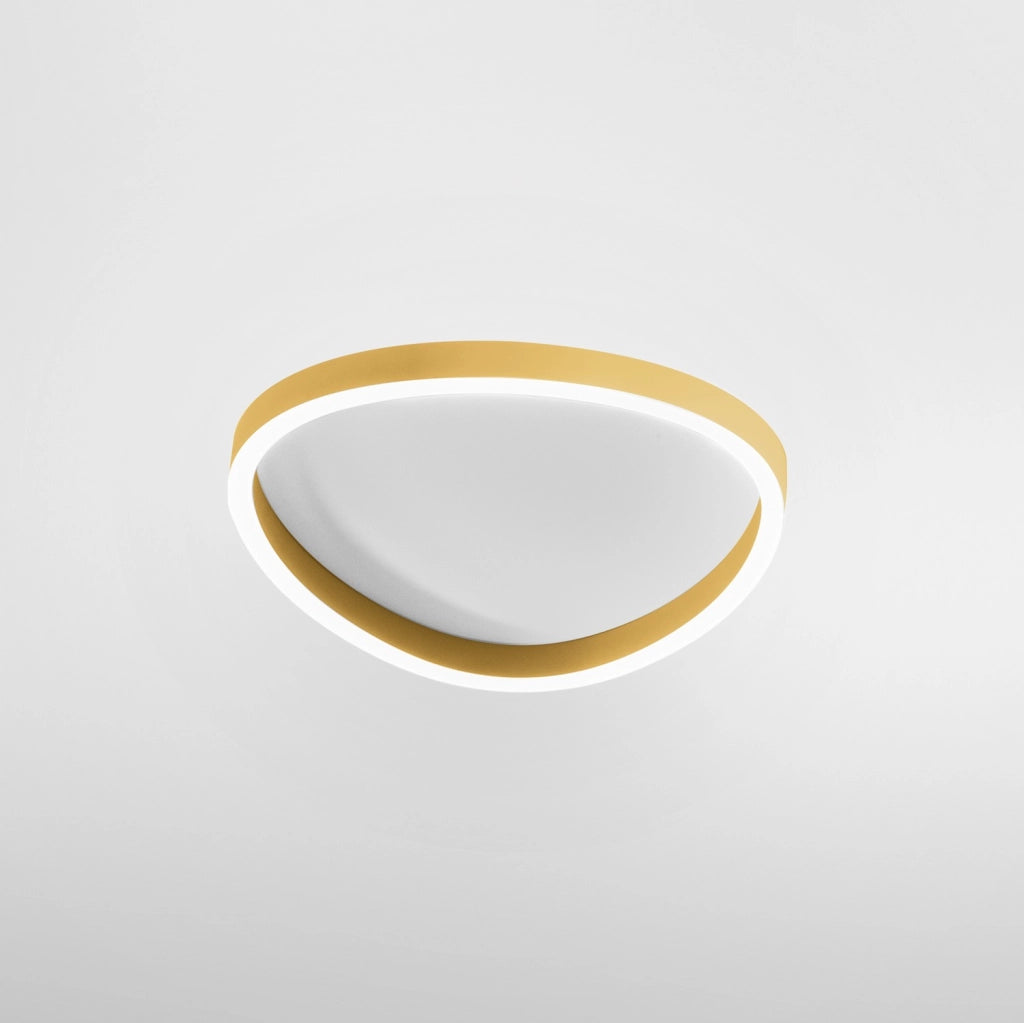 Ecaris P/P Lampada a soffitto 38W+8W LED 2200-2300lm CCT 3000K/4000K Dimmerabile in Alluminio Oro Spazzolato - Gealuce