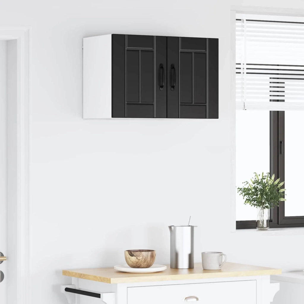 Pensile da cucina | Armadietto a muro LUCCA 2 pz Nero 30 x 31 x 40 cm