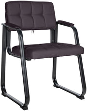 Sedia Visitatore Canada B in Similpelle marrone