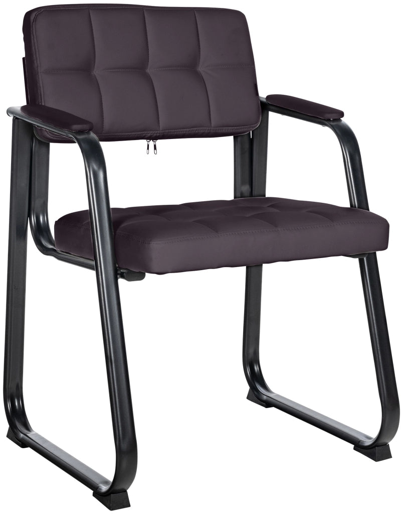 Sedia Visitatore Canada B in Similpelle marrone