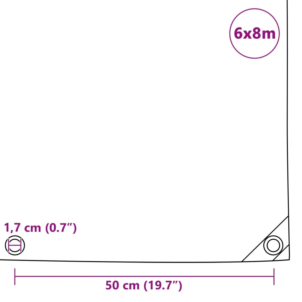 Telone 650 g/mÂ² 6x8 m Bianco