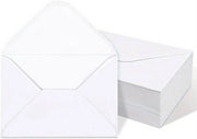 Enveloppe B6 Bianche con Colla Morbida - Enveloppe in Carta Kraft per Cadeaubon di Natale e San Valentino - Set da 50.