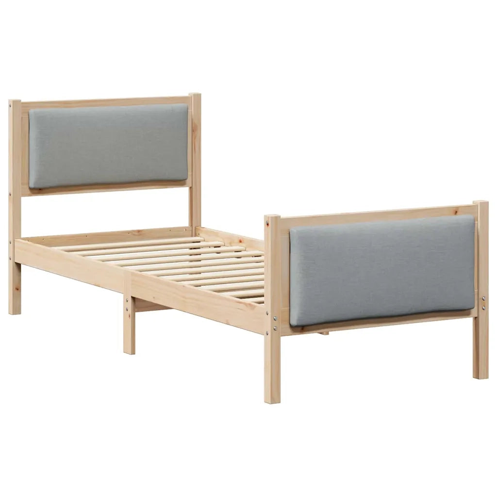 Struttura del letto Grigio chiaro 80 x 200 cm Tessuto 878359