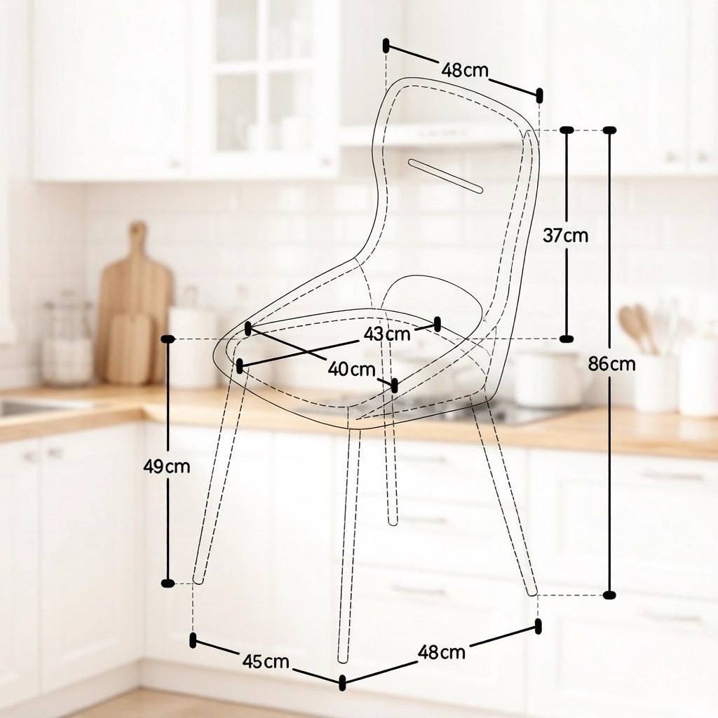 Sedia da Pranzo Set da 4 con Braccioli e Piedini Regolabili in Ciniglia Beige