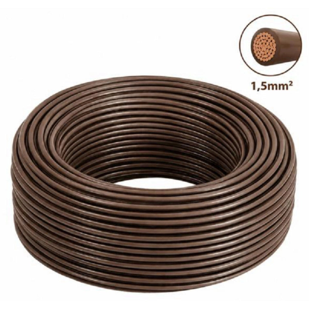 EcoPrice Cavo Unipolare FS17 D1.5mmxL100m Matassa Marrone