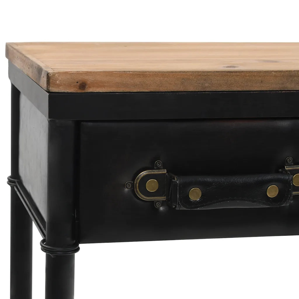 Tavolo Consolle in MDF e Legno di Abete 100x33,5x80 cm 245758