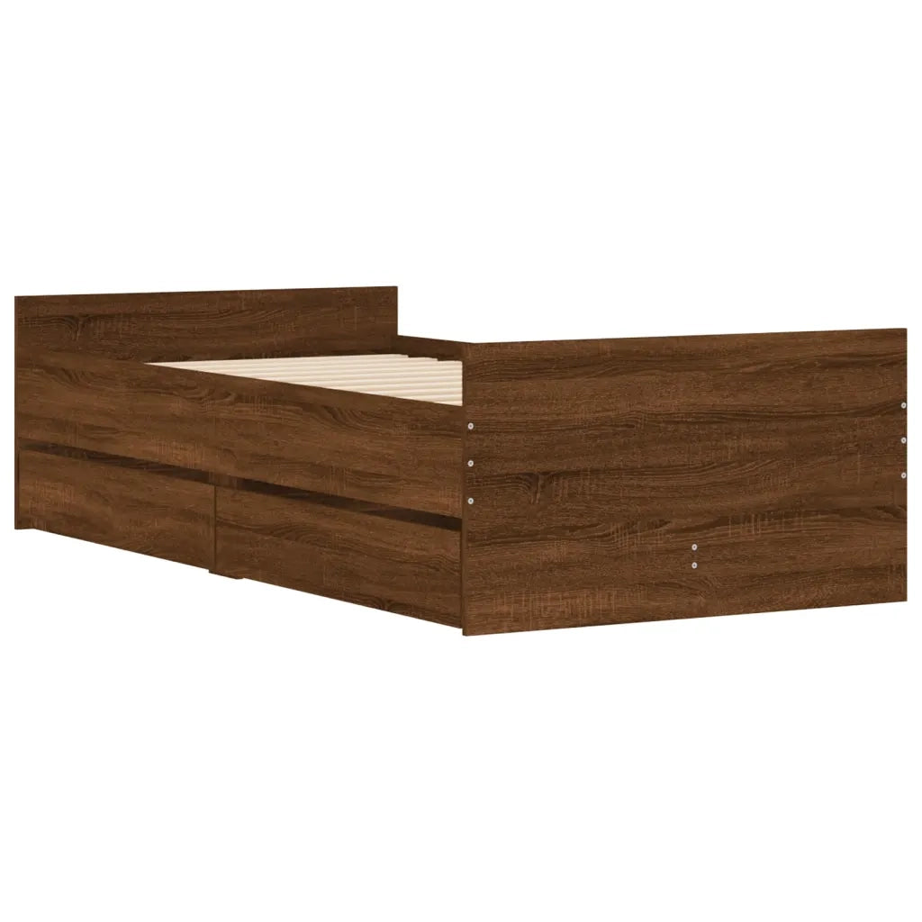 Giroletto con Cassetti Rovere Marrone 75x190 cm Small Singlecod mxl 85395