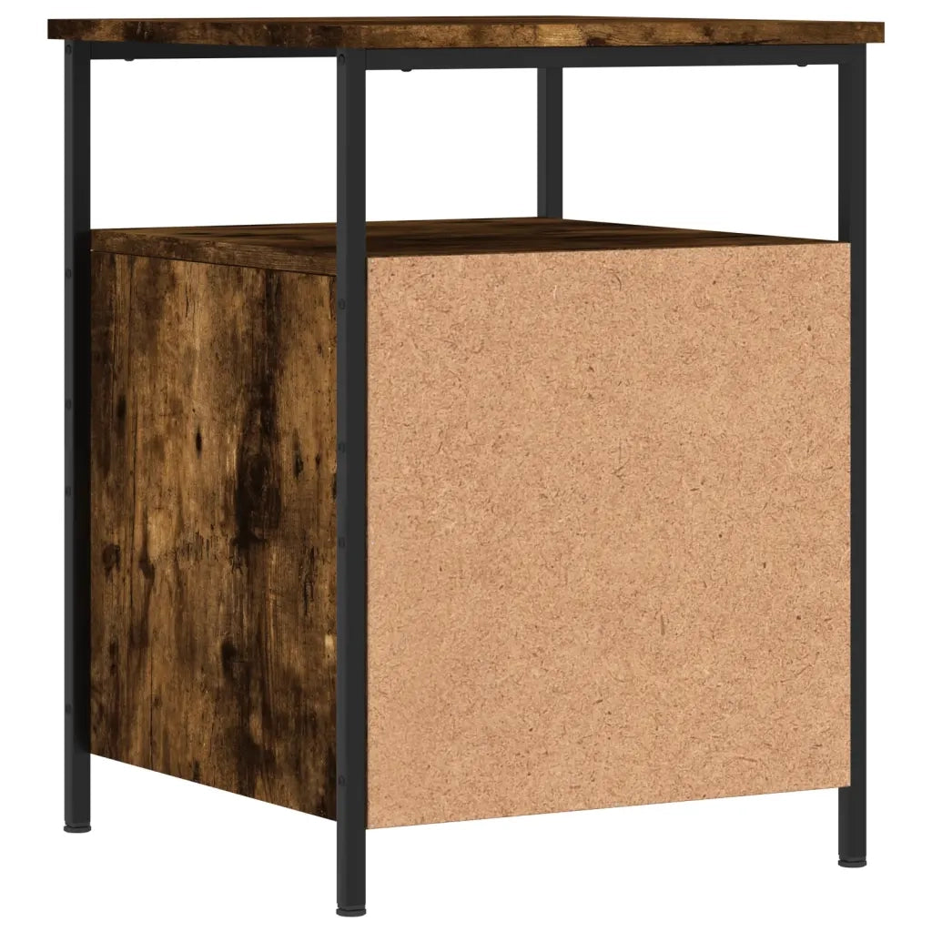 Comodino | Armadio da Notte | Mobiletto da notte Rovere Fumo 44x45x60 cm in Legno Multistrato