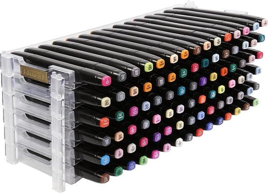 Display per penne - 15 x 6 fessure - ripiano per matite - uso domestico scuola ufficio - luminoso 6 pezzi
