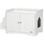 Casetta e Lettiera per Gatti ¨C zephmum ¨C Bianco 86x48x52cm