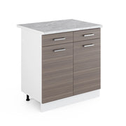 Vicco Mobiletto base per cucina Grigio 80 cm , PL Marmo