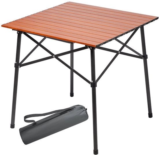 Tavolo da Campeggio Inclinabile - Materiale: Alluminio - Compatta - Peso Leggero 4,3 kg - Dimensioni 70 x 70 x 67 cm - Tasca Portatile - Ideale per il Campeggio - Tavolo Opportuno