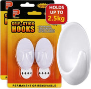 Haken Autoadesivi - 4 Pezzi Spine Grosse - Multifunzionali Spine per Parete - Adatti per Bagno/Cucina - PVC di Alta Qualità - Senza Danneggiamento Rimovibili - Spine per Parete