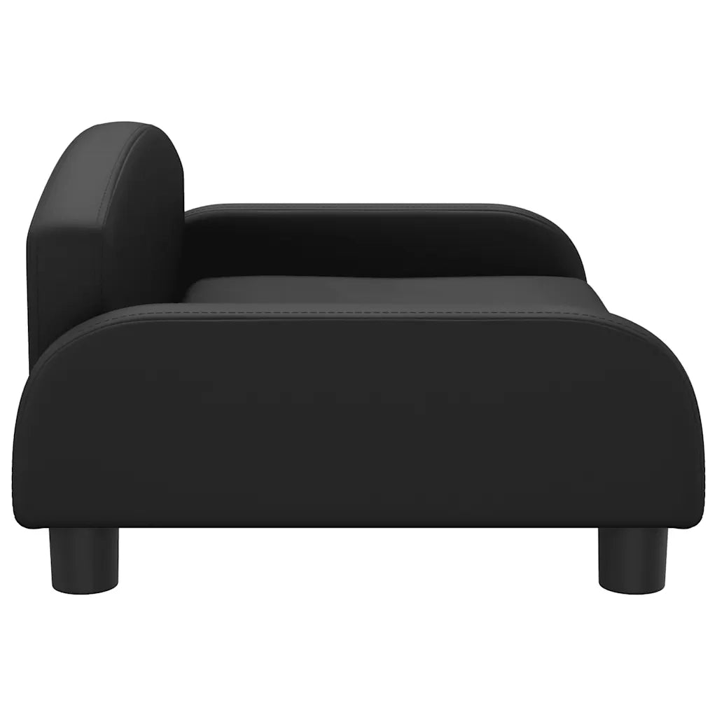 Divano per Bambini Nero 70x45x30 cm in Similpelle