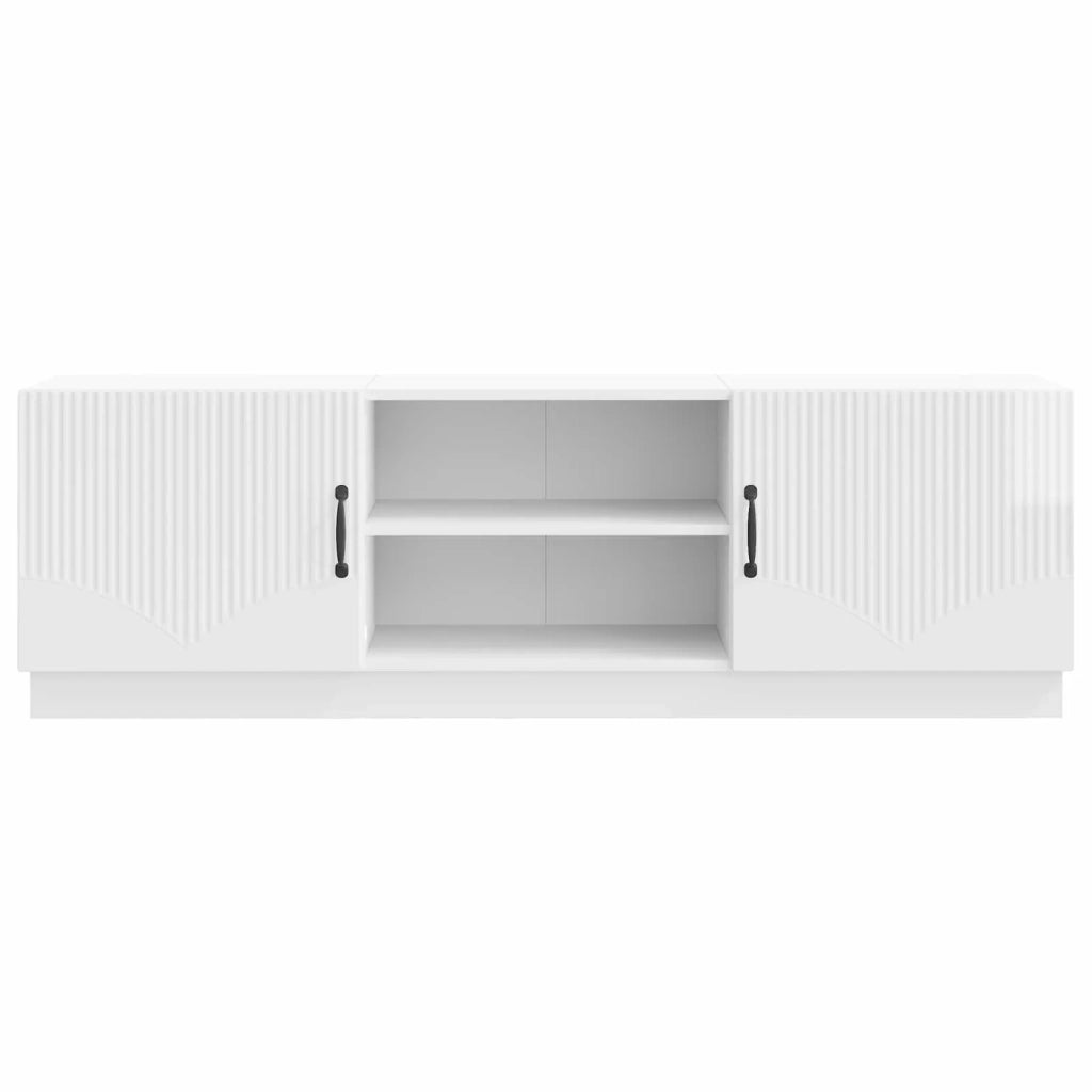 Mobile TV Bianco Lucido 150 x 31 x 47 cm Legno ingegnerizzato 895379