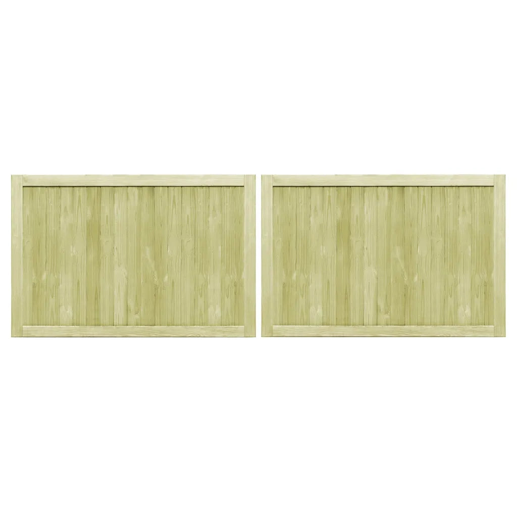Cancelli da Giardino 2 pz in Pino Impregnato 300x100 cm cod mxl 40250