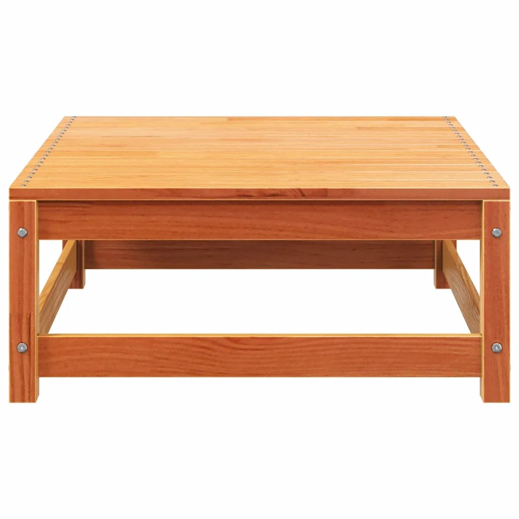 Divano senza Braccioli Giardino-Sofa da Giardino-Divanetto da esterno Poggiapiedi Marrone Cera Pino 524231