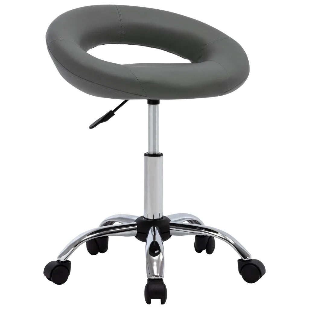 Sedia da Pranzo Girevole Grigia in Similpelle cod mxl 31618