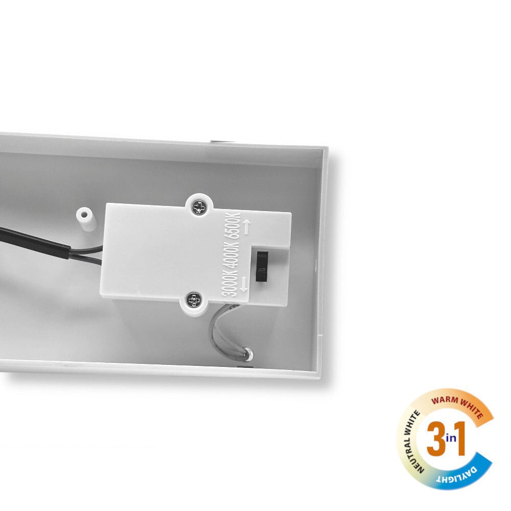 Trade Shop - Applique A Led 10 Watt Lampada Da Parete Per Balconi Giardino Ip54 Cct Switch B82-3c - Bianco