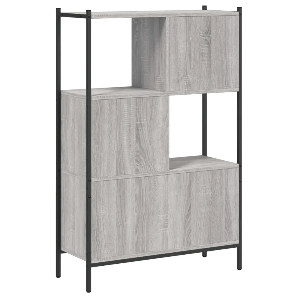 Libreria-Scaffale per Libri-Mobile di Stoccaggio Grigio Sonoma 72x28x109 cm in Legno Multistrato