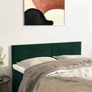 Testiere 2 pz Verde Scuro 72x5x78/88 cm in Velluto