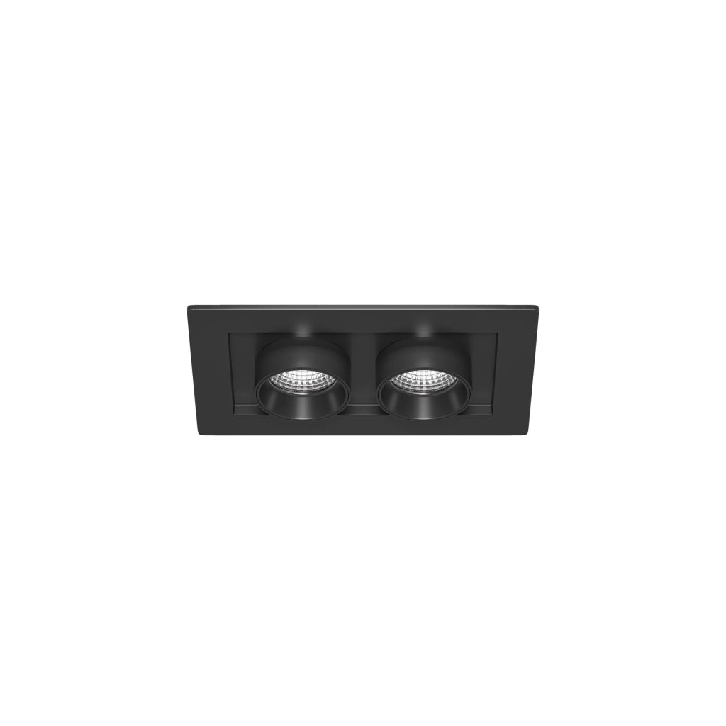 Mini Oxo Faretto LED da Incasso Orientabile Rettangolare 12W 42º con Tecnologia Switch 2700K/3200K/4000K Finitura Nero Opaco Modello RECT 2