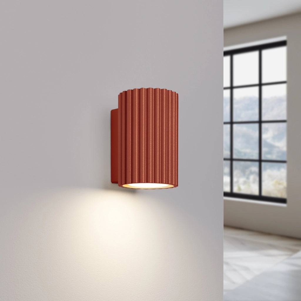 Applique moderna GRAVIO Pure Lume ocra rossa 10cm su-giù GU10