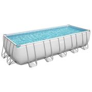 Bestway 5612B Power Steel Piscina Fuori Terra Rettangolare 640x274x132 cm 19281 L Filtro Sabbia colore Bianco