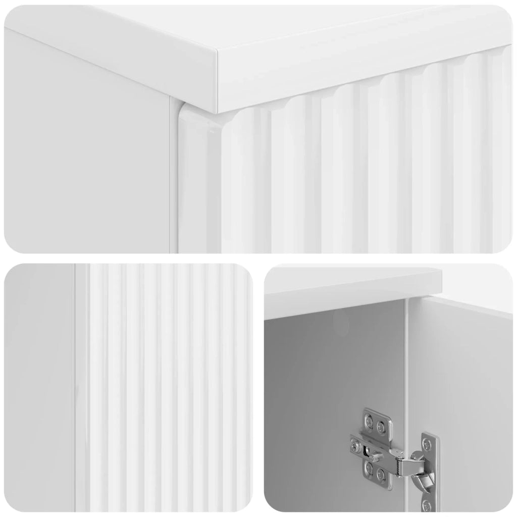 Scrivania Bianco Lucido 142,5 x 50 x 75 cm Legno ingegnerizzato 3414598