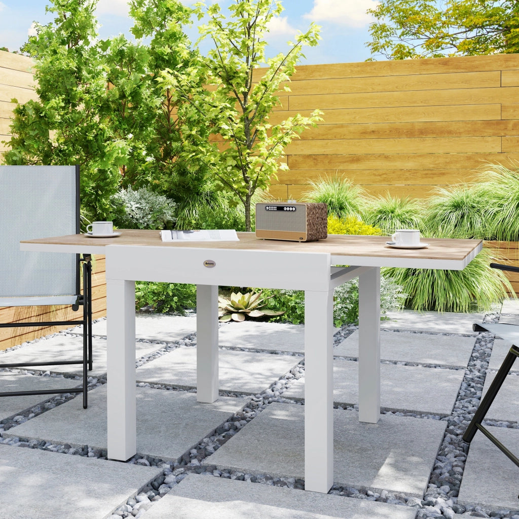 Tavolo da pranzo allungabile per giardino ¨C Minimal ¨C 60x80x75 cm, alluminio