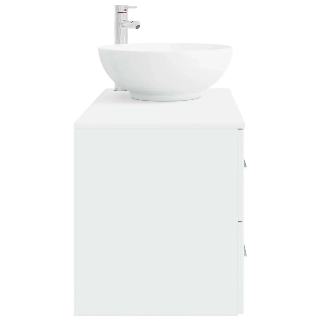 Set di mobili per il bagno 2 pz Bianco Legno ingegnerizzato 3403992