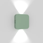 Roller Lampada da parete LED per esterni ed interni in alluminio pressofuso color Salvia con doppia emissione luminosa orientabile IP54 10.5W 3000K