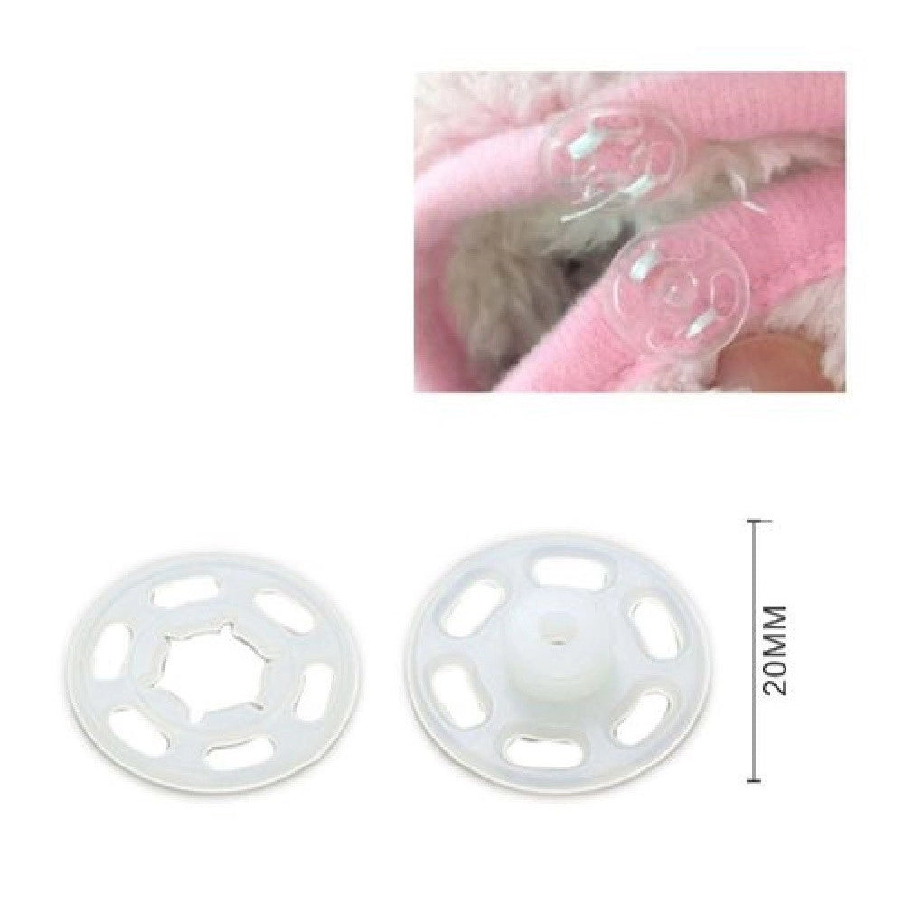 Trade Shop - Set 6 Paia Di Bottoni Automatici A Pressione In Plastica ø20mm Per Cucito 52988 -