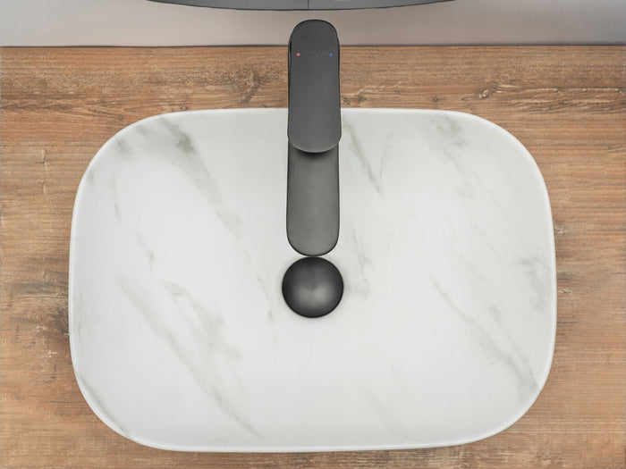 Lavabo Da Appoggio Rea Belinda Marble Mat