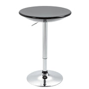 Tavolo da Bar Rotondo con Piano Girevole e Base in Acciaio ¨C Minimal ¨C Nero, ¦µ61x76-97cm