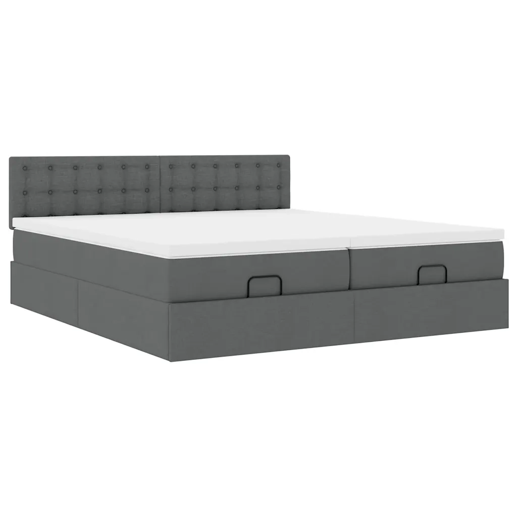 Struttura Letto Pouf con Materassi 180x200 cm in Tessuto 3312037