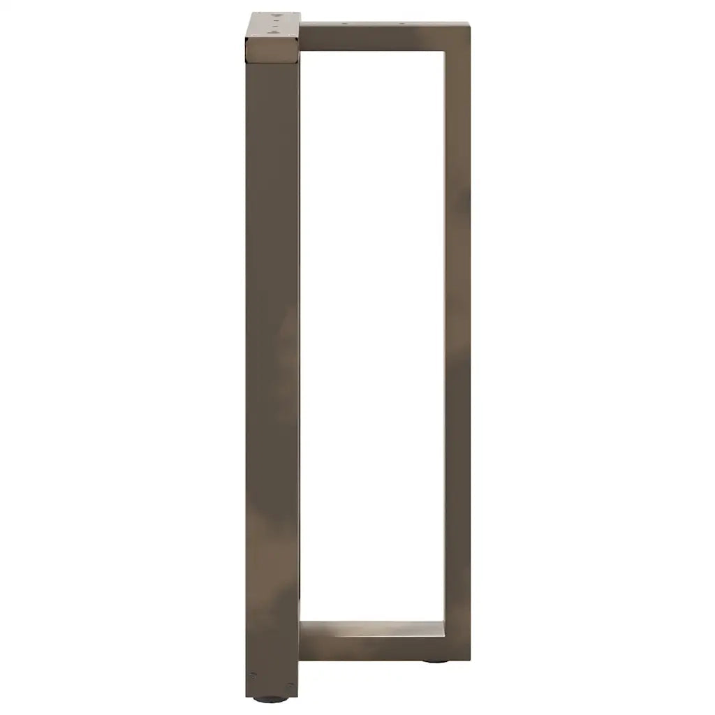 vidaXL Gambe per tavolo da bar a forma di T 2 pz nere 50x35x(100-101) cm in acciaio