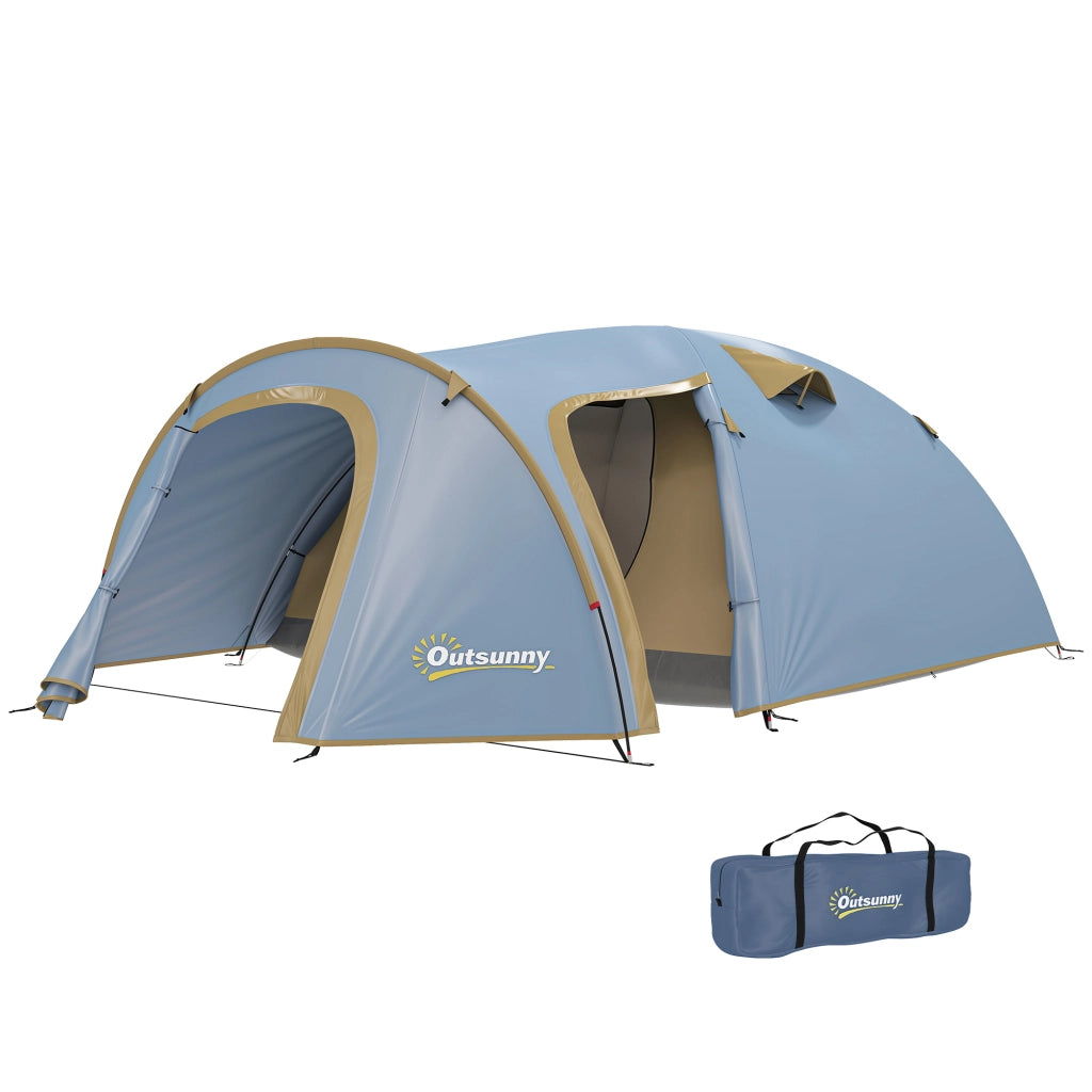 Tenda da campeggio 4 persone ¨C zephmum ¨C blu 345x240x130 cm