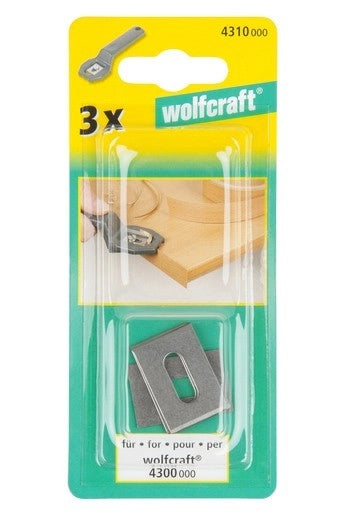 Wolfcraft Set 3 Lame di Ricambio per Tagliabordi 4310000 per Impiallacciature